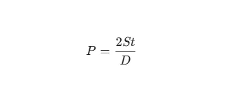 Pressure calculation formula diagram