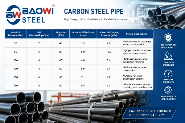 Carbon Steel Pipe Pressure Rating Chart