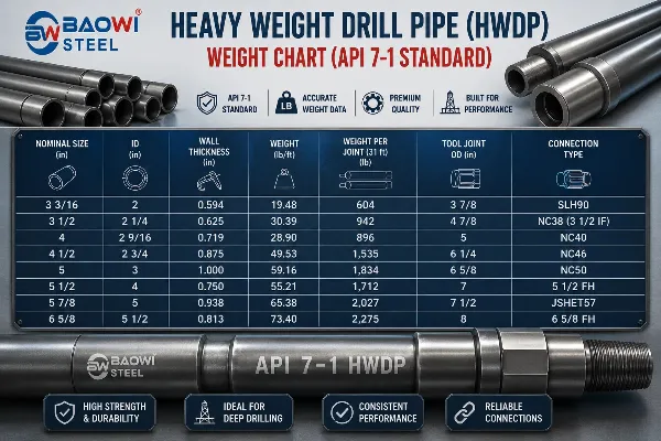 HWDP Weight Chart