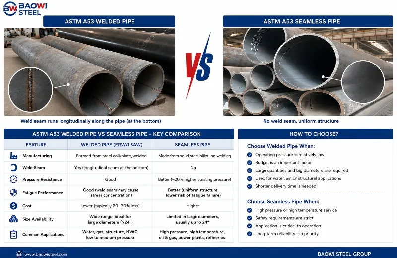 ASTM A53 Seamless vs Welded Pipe (Comparison Table) Figure