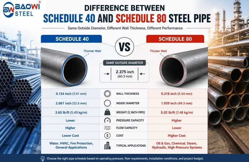 Compare Schedule 40 vs Schedule 80 Compare Schedule 40 vs Schedule 80