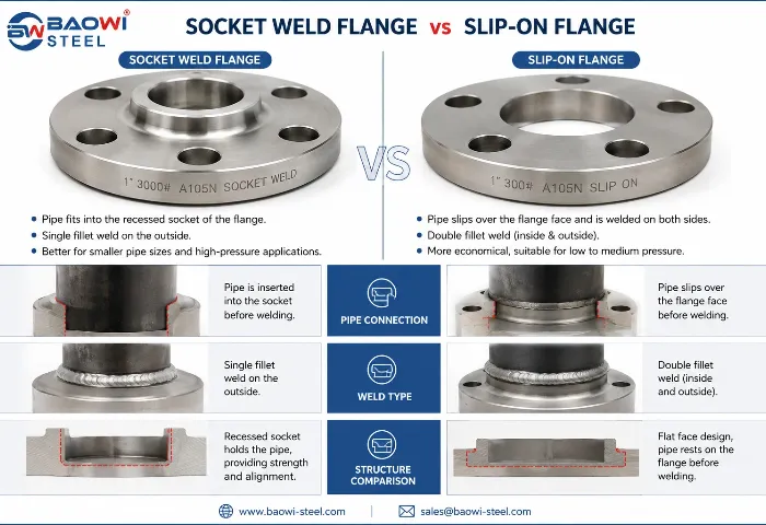 Socket Weld Flange vs Slip-On Flange
