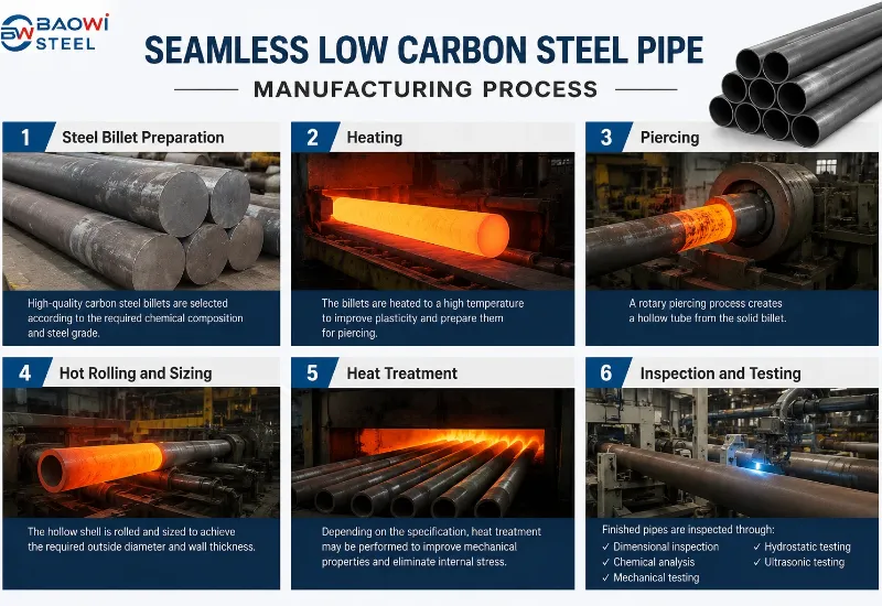 Low Carbon Steel Pipe Manufacturing Process