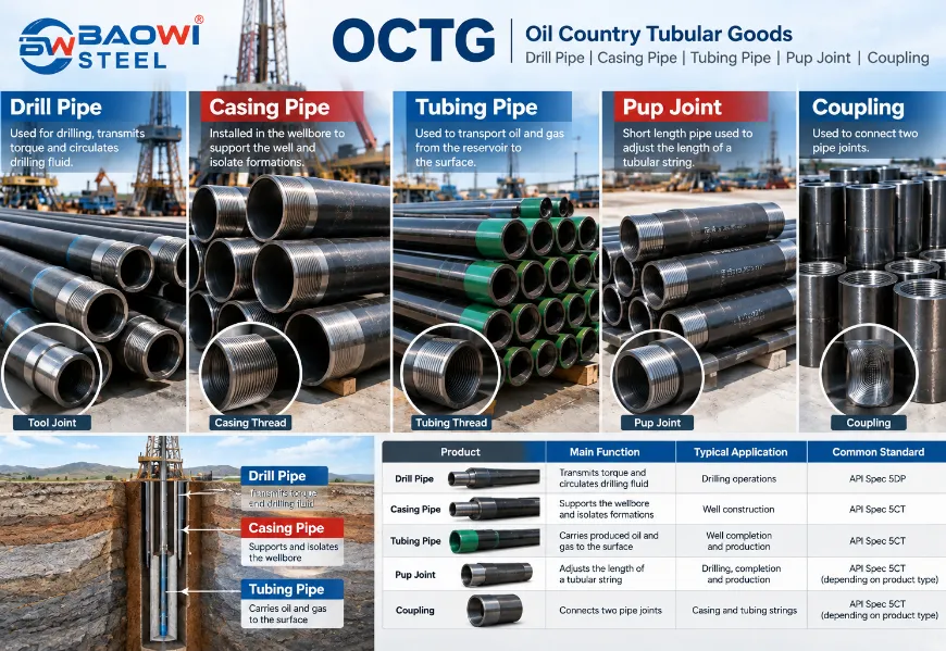 OCTG vs. Casing vs. Tubing vs. Drill Pipe